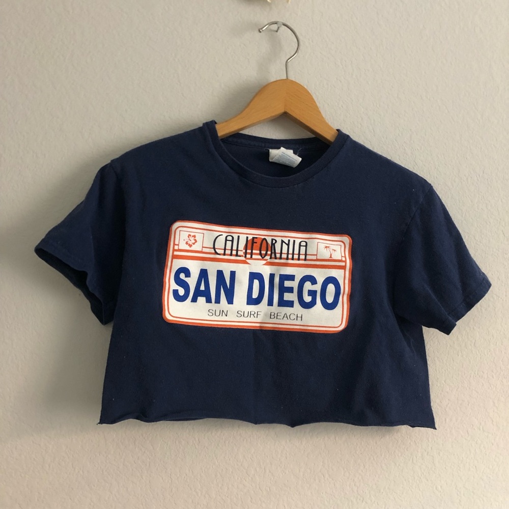 Vintage San Diego CA cropped t shirt